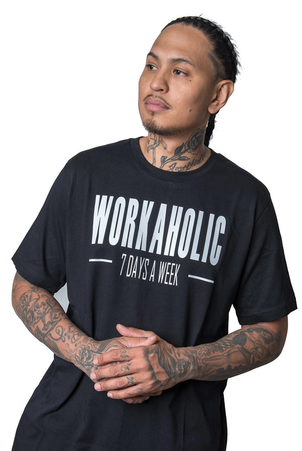 WORKAHOLIC (FRONT & BACK) - BLACK