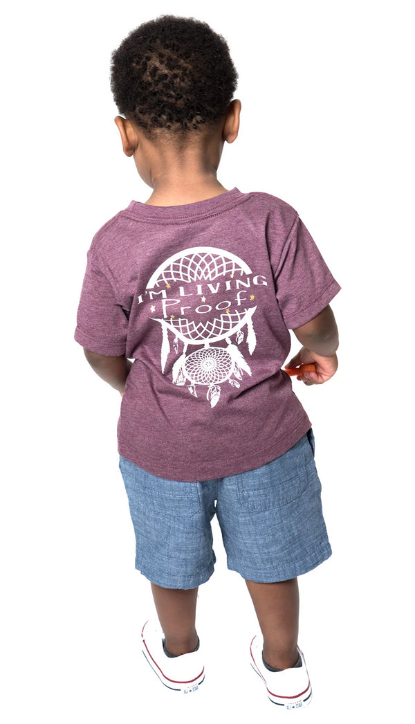 LIVING PROOF (FRONT & BACK) TRIBLEND MAROON -TODDLERS